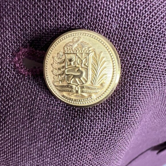 Sutter & Grant Mens 44L Burgundy Wool Blazer Gold Crest Buttons Academia Preppy - Picture 5 of 15